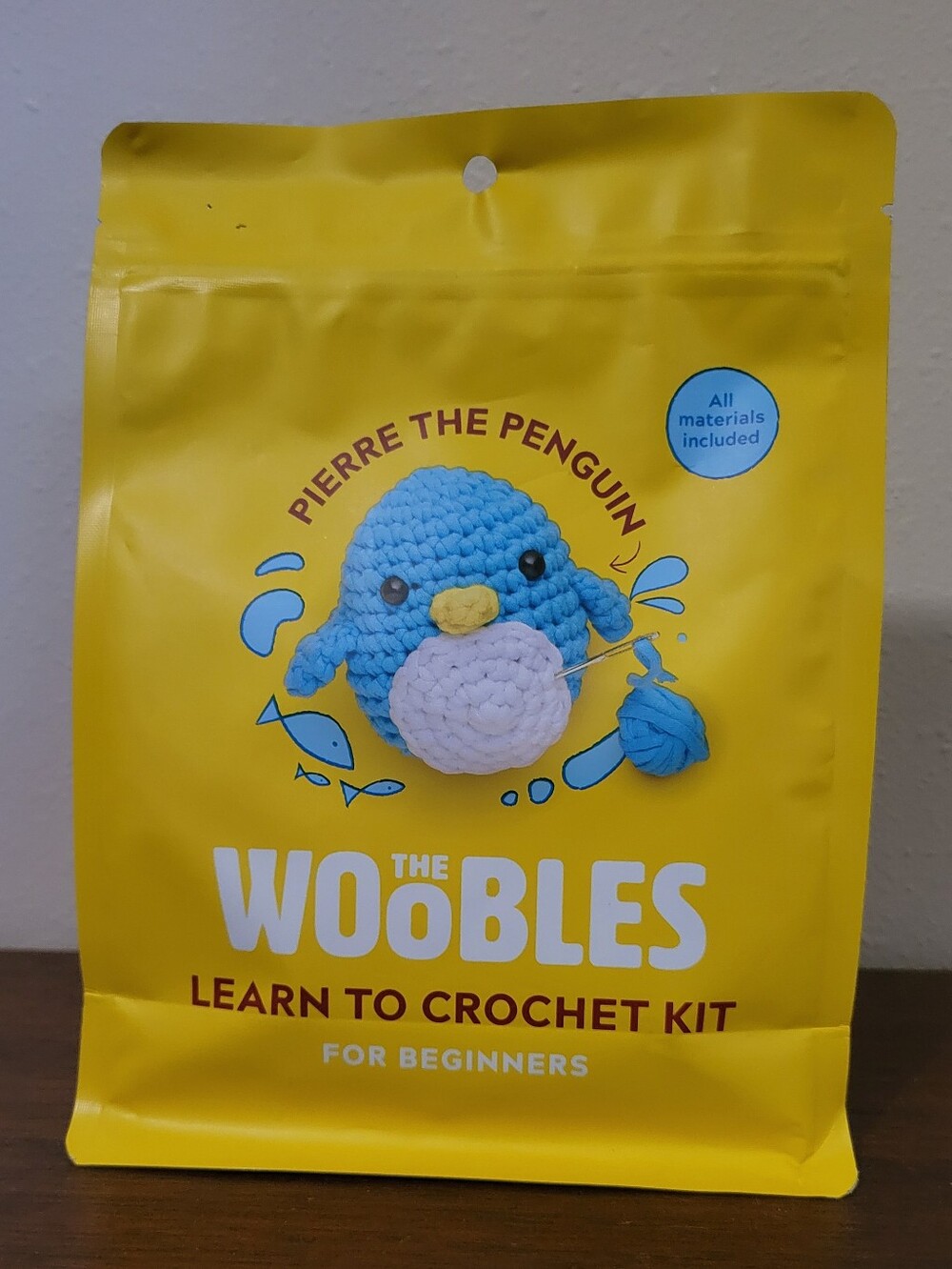 The Woobles Pierre the Penguin Learn to Crochet Kit for Beginners - NEW Sealed